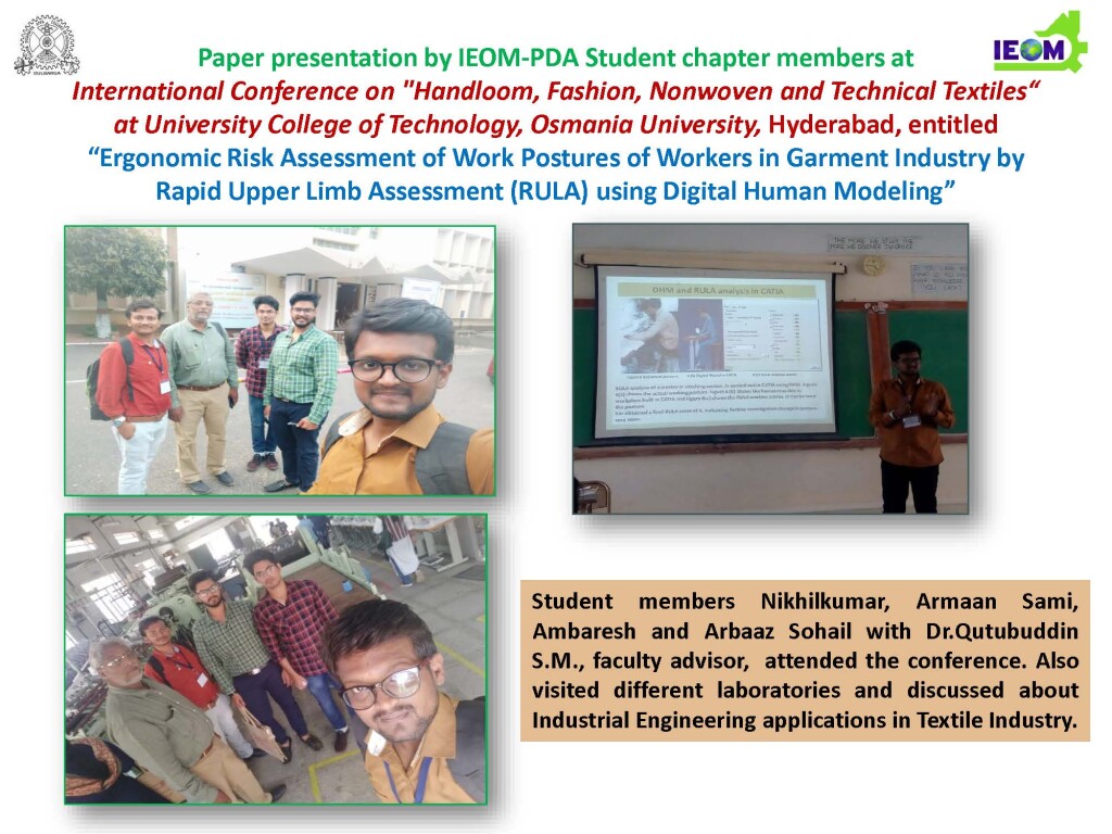 Activities of IEOM PDA Student Chapter